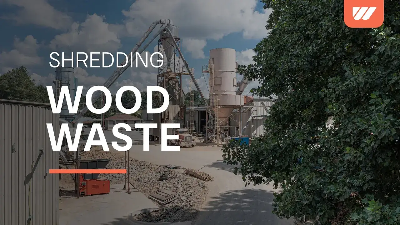 Videolla esitellään miten WEIMA:n murskain käsittelee jätepuun