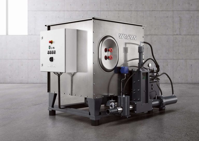 Brikettierpresse WEIMA Typ C 150 auf Hallenhintergrund