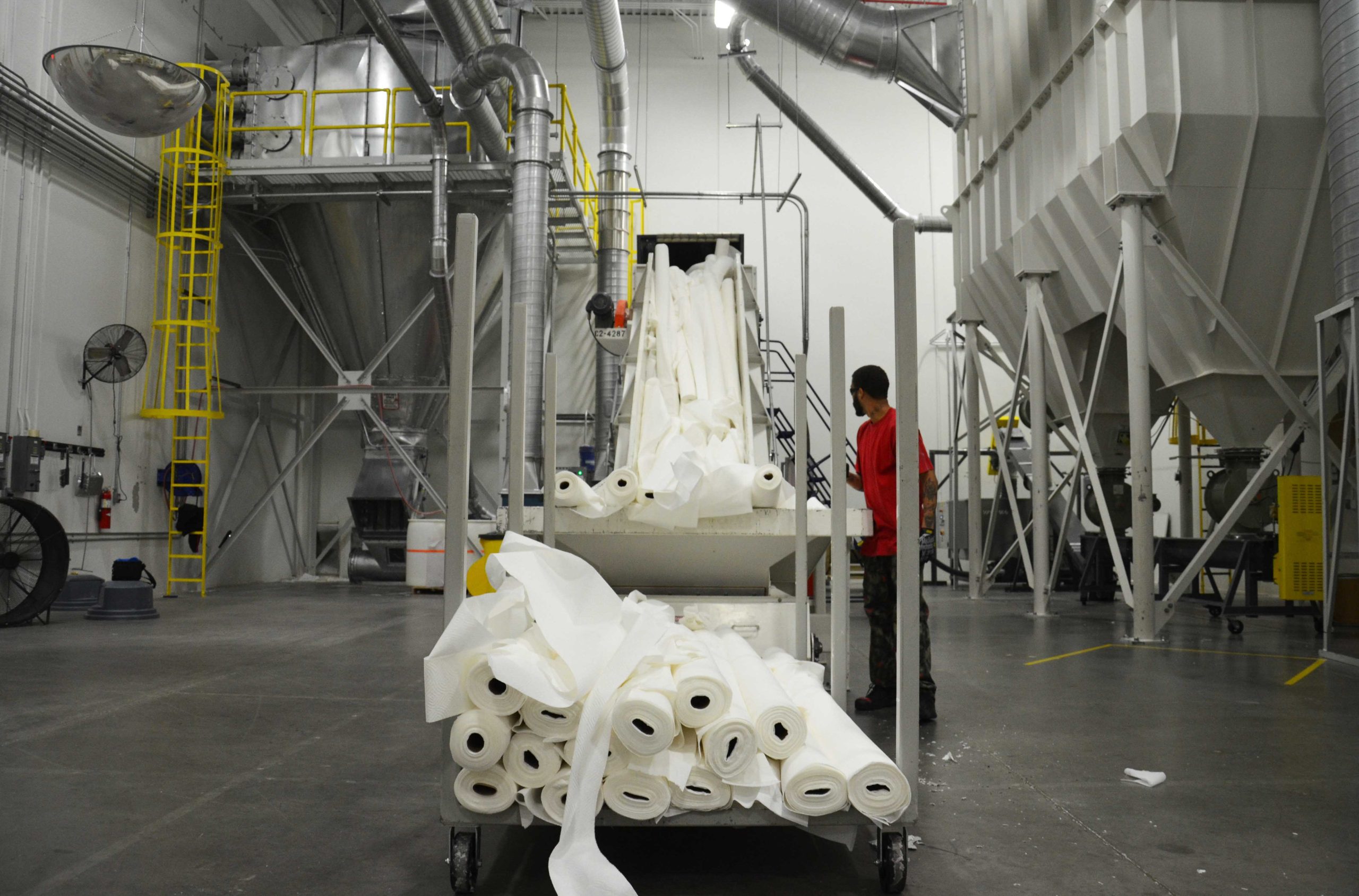 Produktionsabfälle aus der Allzwecktuch Produktion