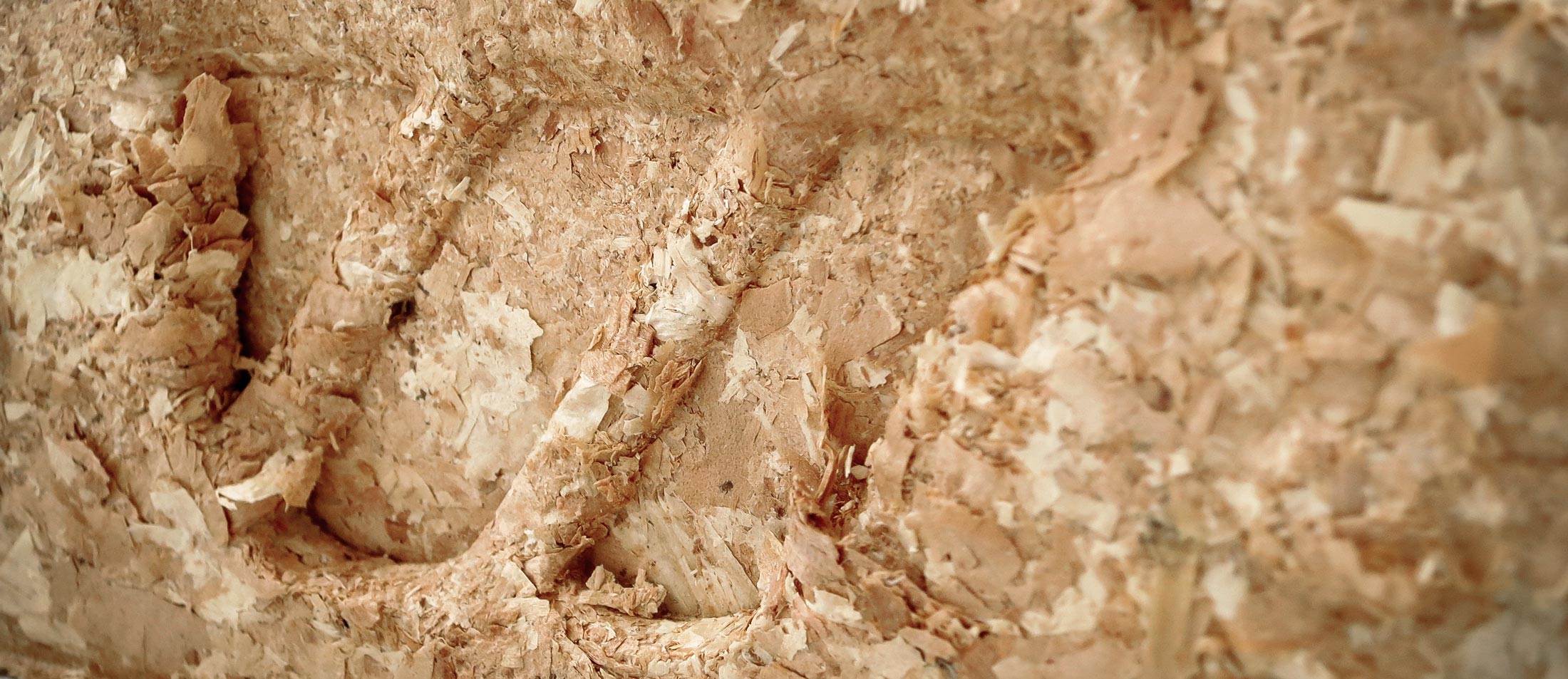 Briquette from wood shavings with WEIMA embossing