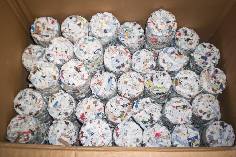 Briquettes from paper waste