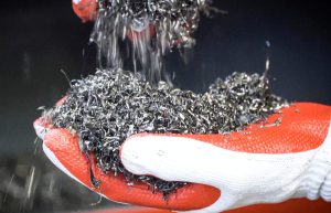 Shredded metal shavings