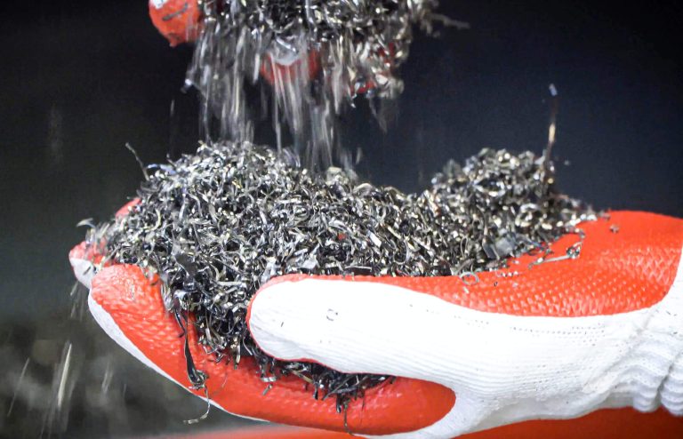 Shredded metal shavings