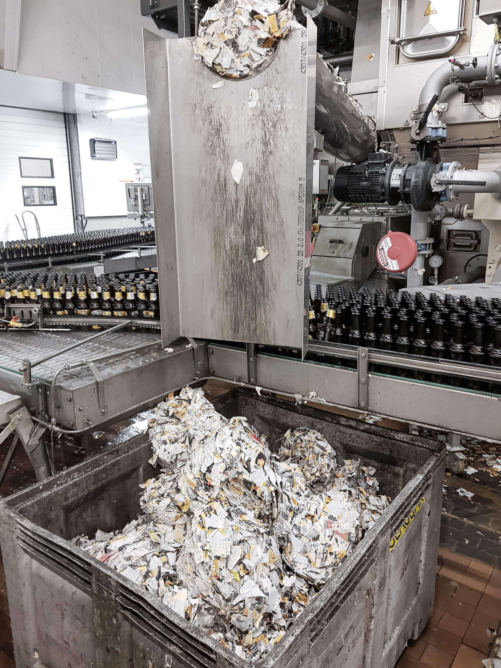 Compacted bottle labels