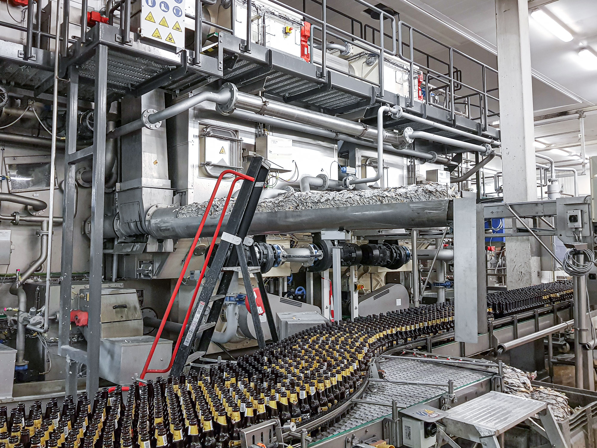 PUEHLER Etikettenpresse Austrag entwässerte Labels