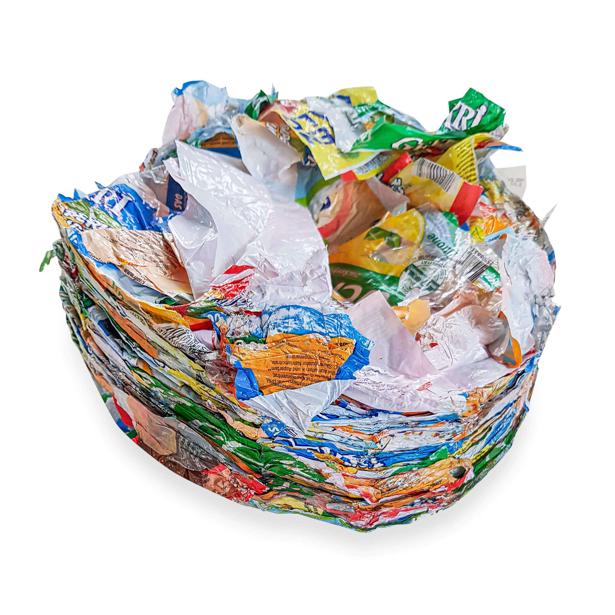 Kunststoff Flaschen Labels verpresst