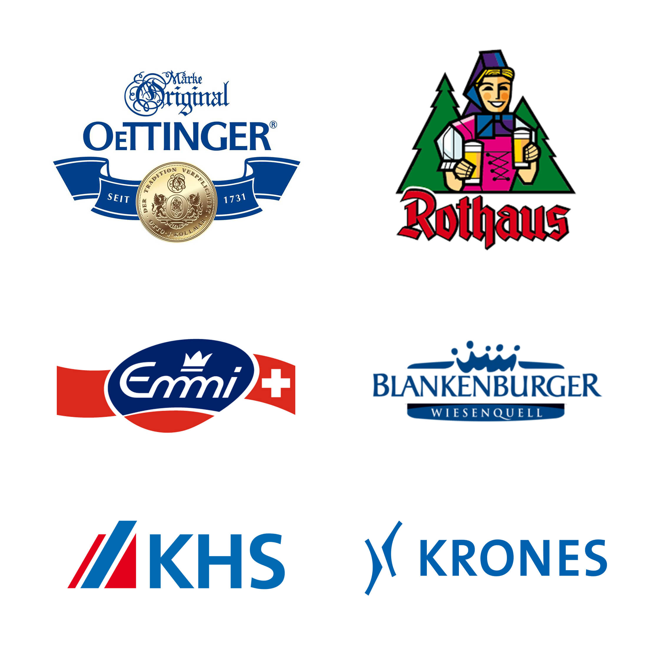 Partner und Referenzen Oettinger Emmi Rothaus Krones KHS