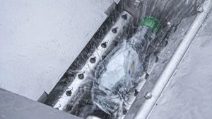 Dewatering plastic bottles