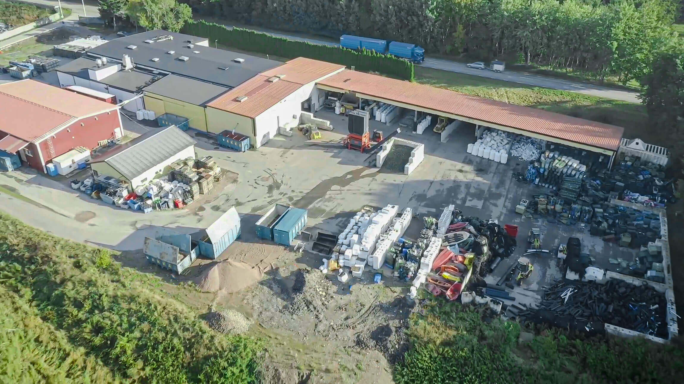 Aerial view of Veolia Recycling Plastics Sweden AB