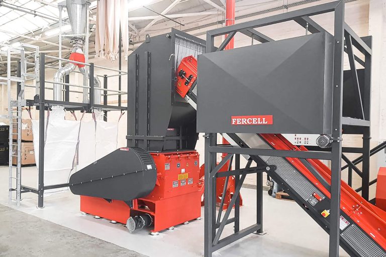 The neue Herbold granulator acts as the secondary shredder after magnetic separation