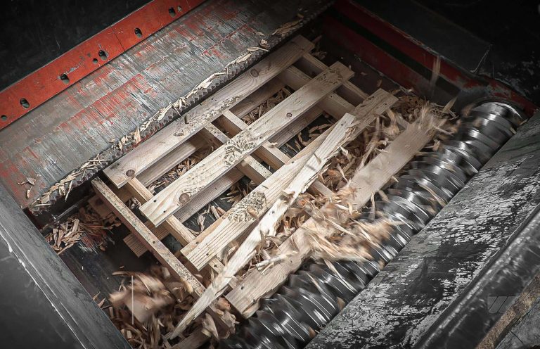 Wooden pallets shredded by WEIMA shredder