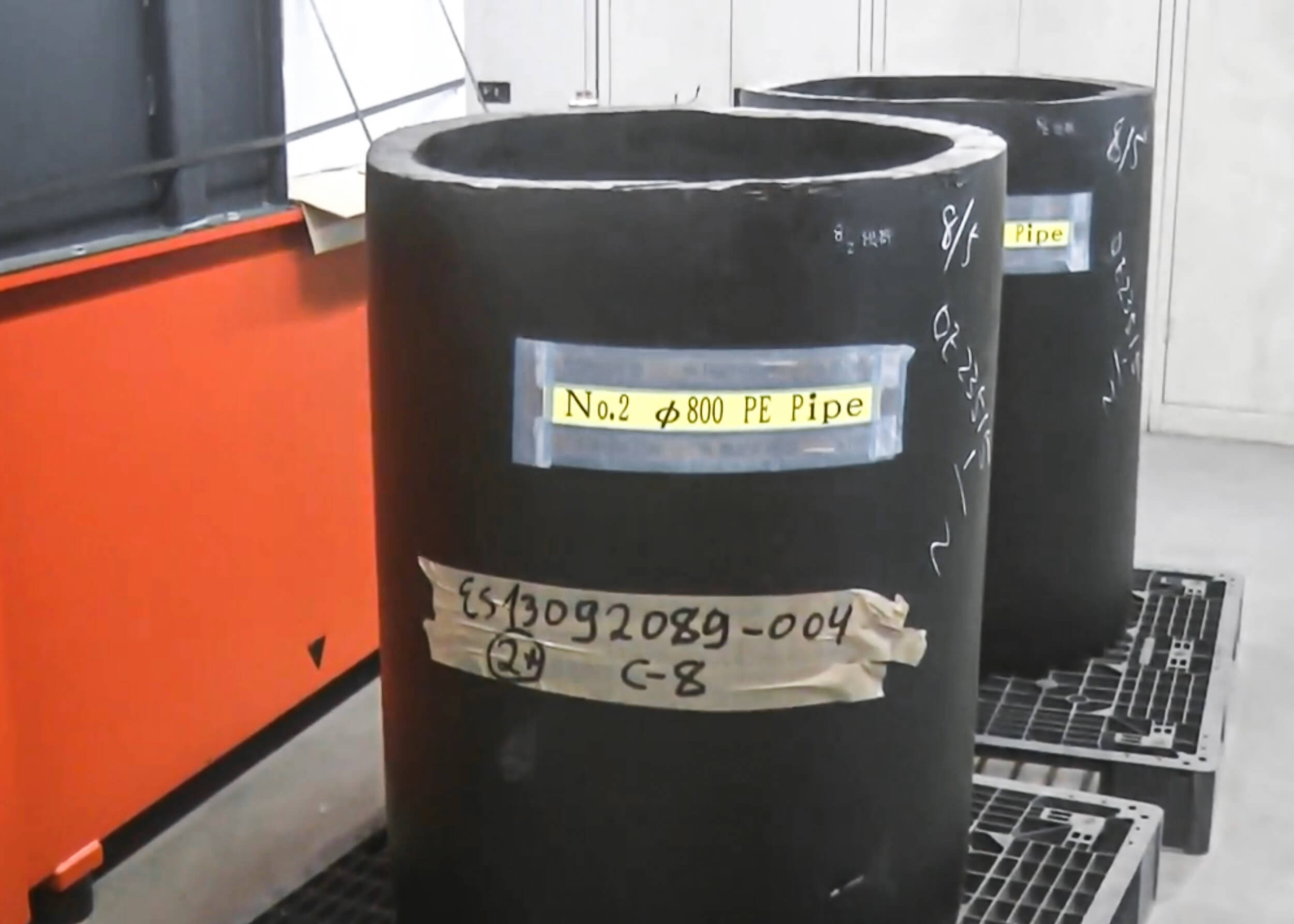 PE plastic pipes with 800 mm diameter