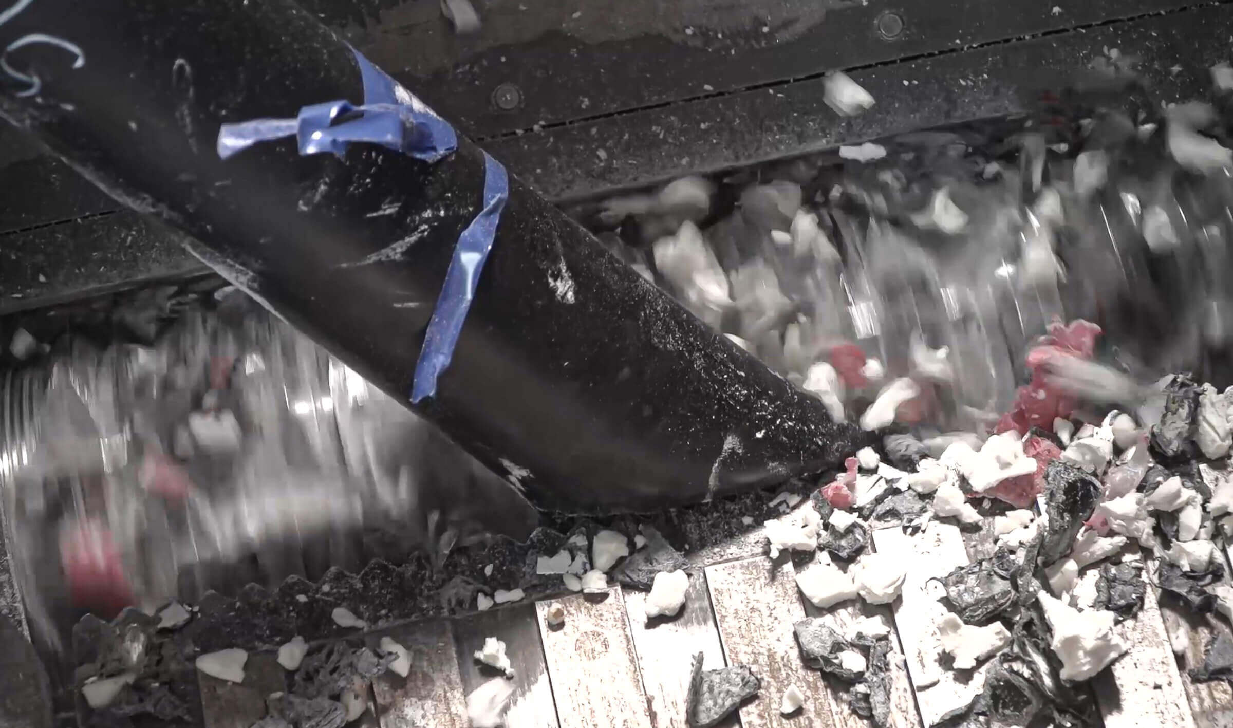 Shredding of channel ducts from HDPE