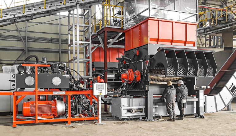 WEIMA shredder for municipal solid waste (MSW) at customer site