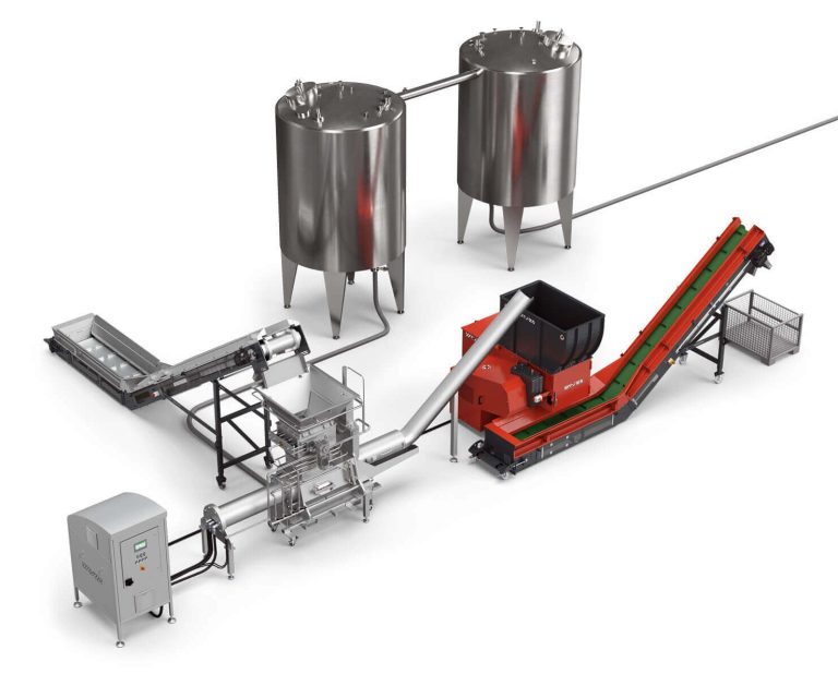 WEIMA PUEHLER drainage press and WEIMA singe-shaft shredder