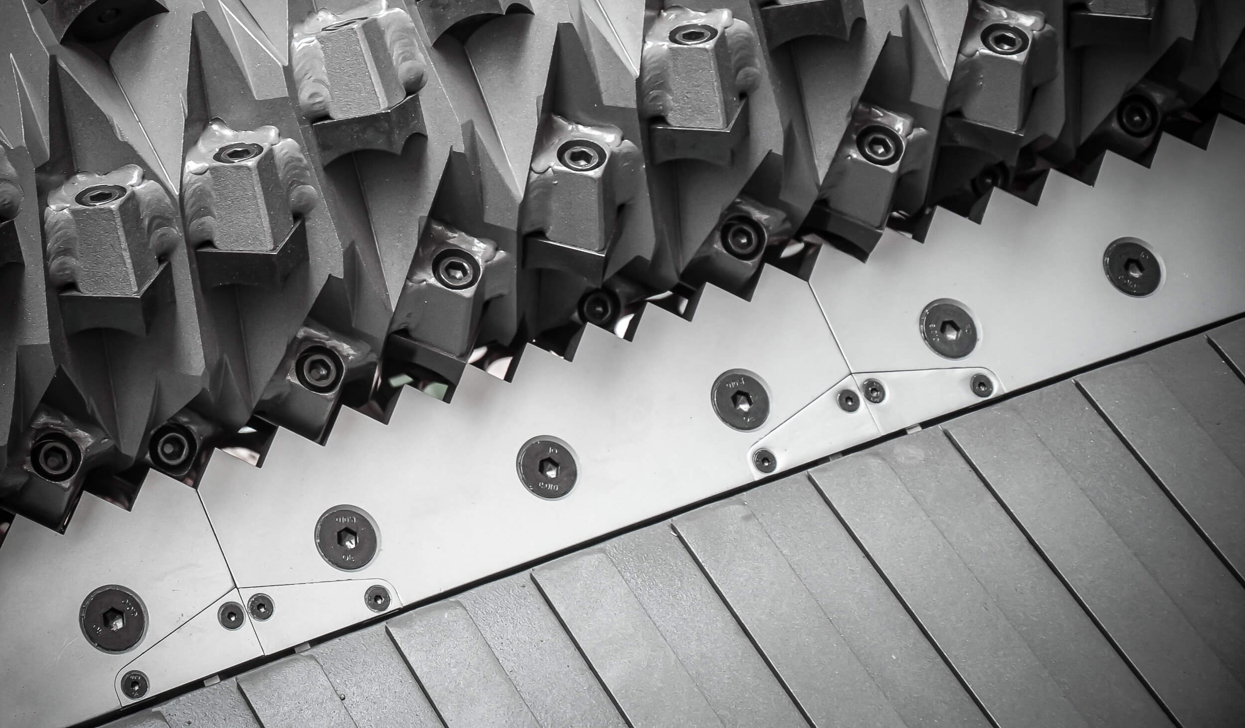 View of a WEIMA rotor with adjustable counter knives