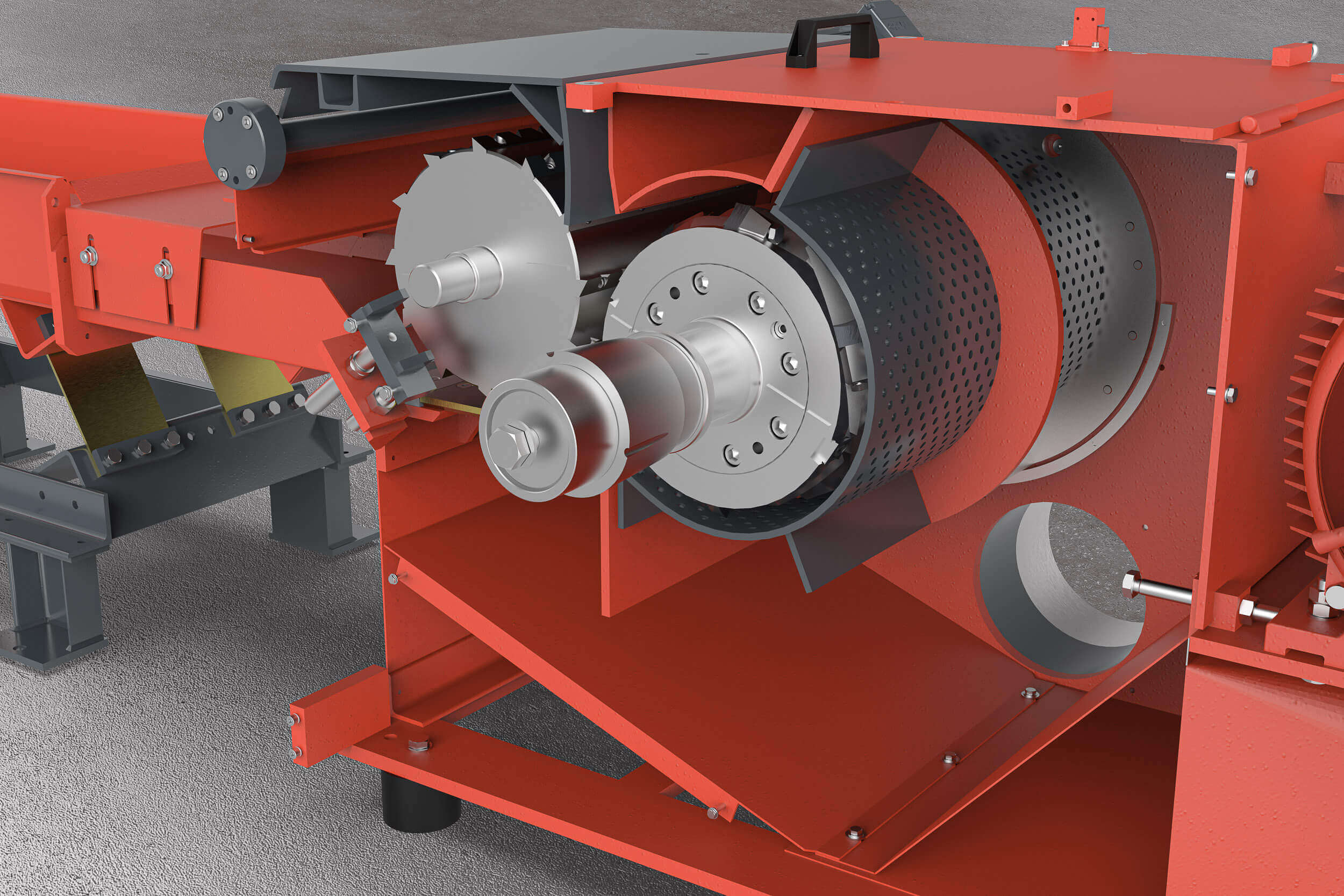 Innenansicht des Maschinenlebens