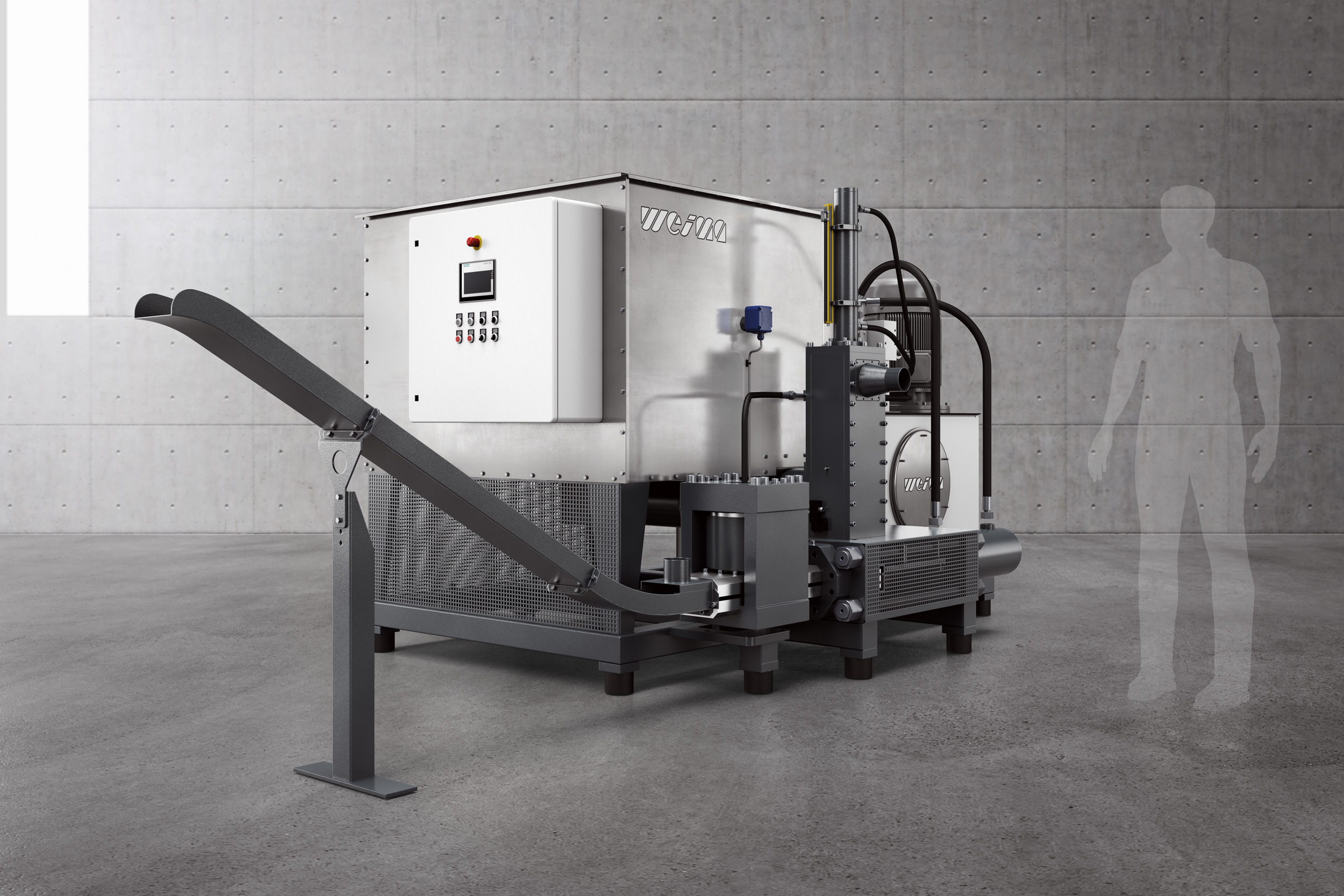 High-end briquette presses from WEIMA for wood chips, paper & metal shavings