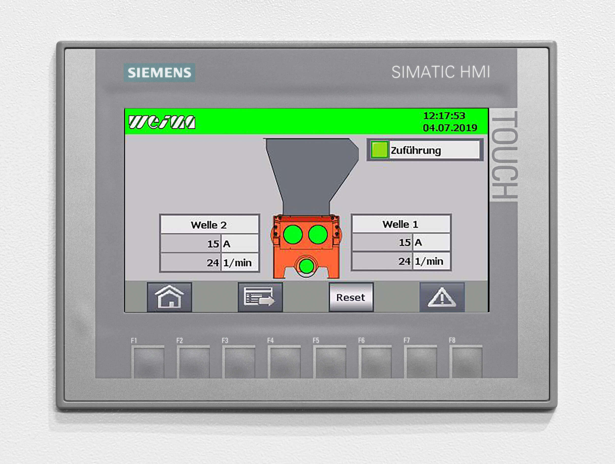 Bedien Panel Schredder