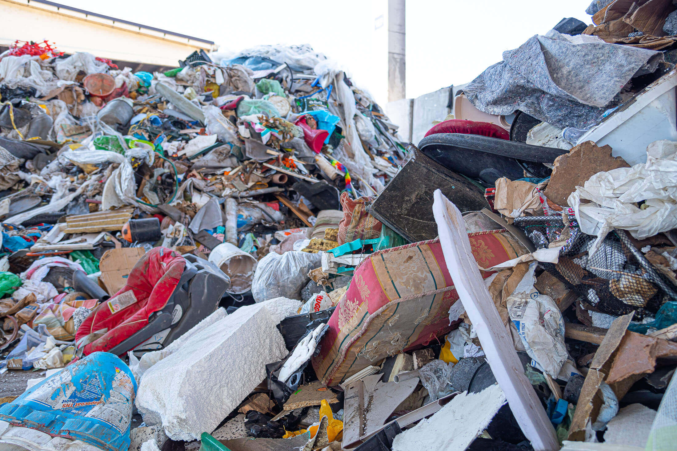 pile of waste from households