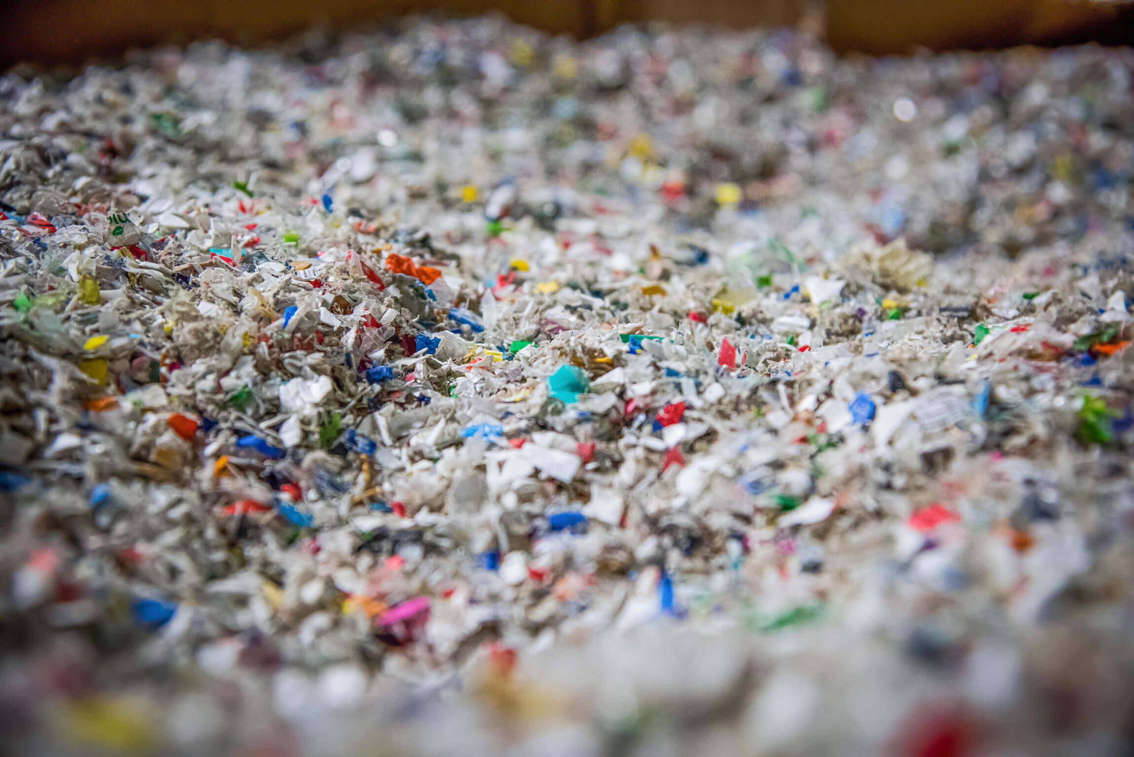 Zerkleinerte Kunststoff Flakes Post-Consumer Abfall