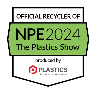 green and white Logo from the NPE2024 Plastics Show