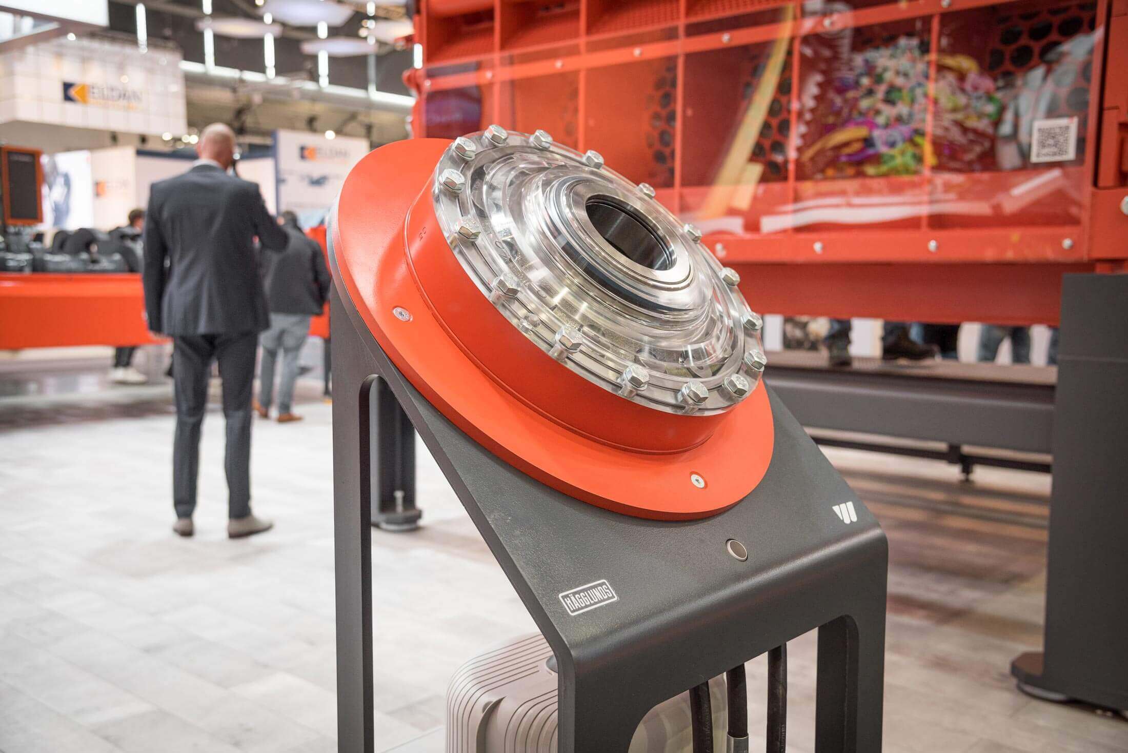 Hydraulikantrieb Exponat auf der IFAT Messe in München