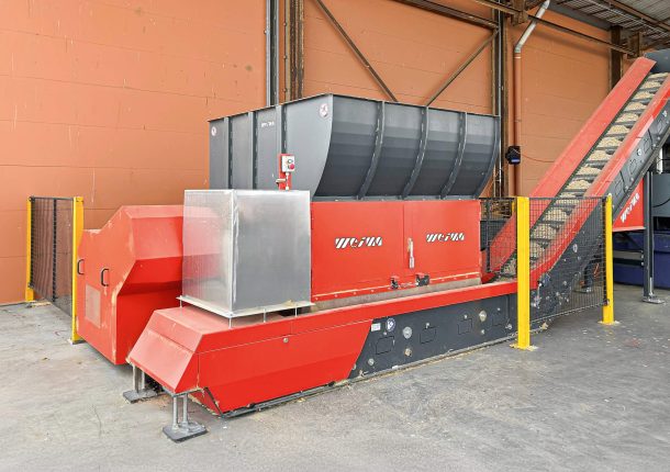 WEIMA WLK 2000 single-shaft shredder at Laminex Australia
