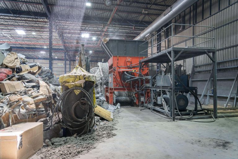 Mountains of partially toxic industrial waste