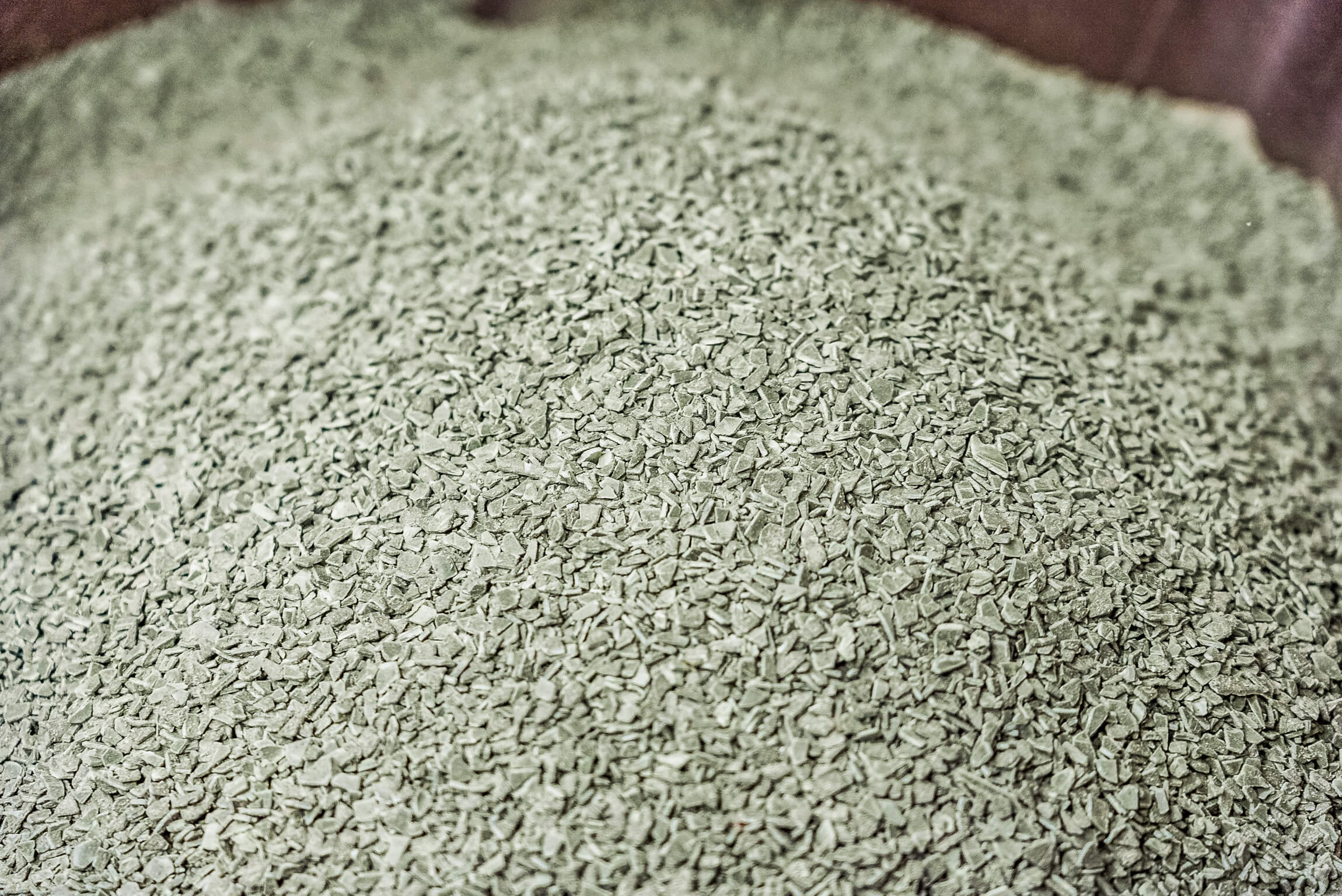 Granules after size reduction with WEIMA granulator