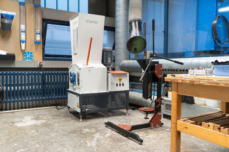 WEIMA Shredder Pro at the workshop in Stuttgart