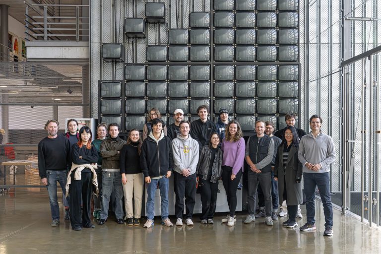 "Ripped-Up" workshop group photo with Max Neustadt from ABK Stuttgart