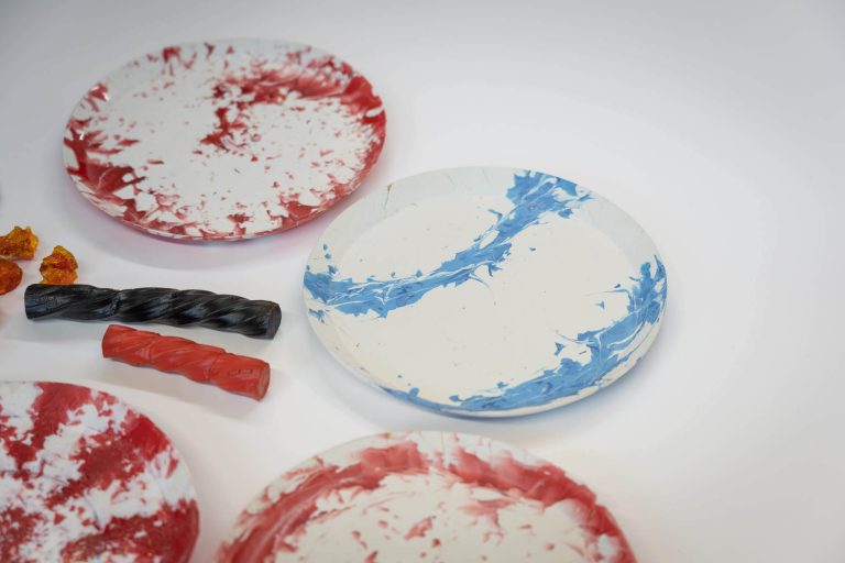 colorful plates made from recycled plastic