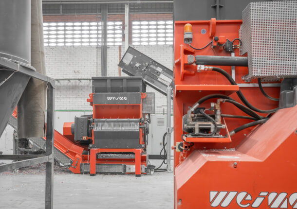 View from behind the first WEIMA machine to the second WEIMA machine