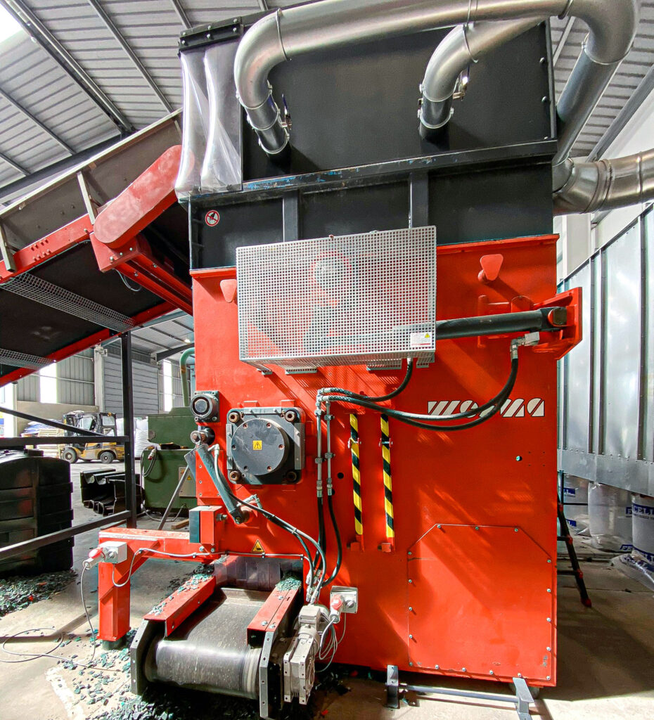 Filter und Absauganlage des W5.14 Shredders