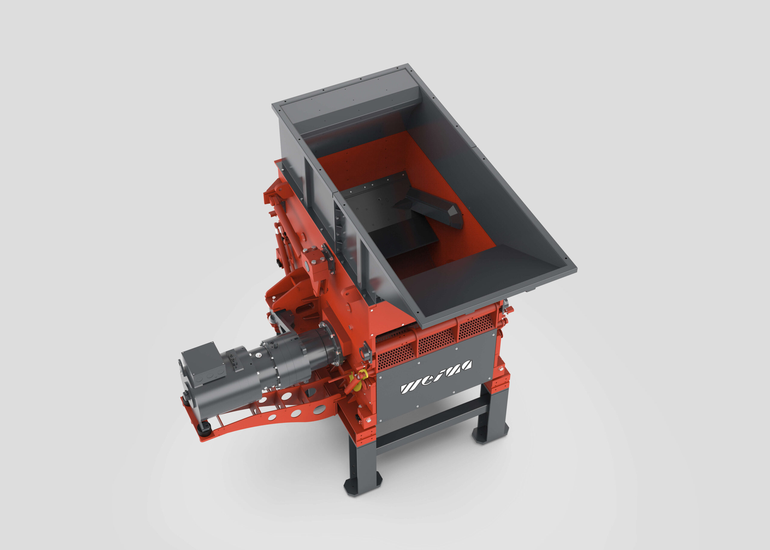 Blick von oben in den Trichter einer WEIMA Maschine