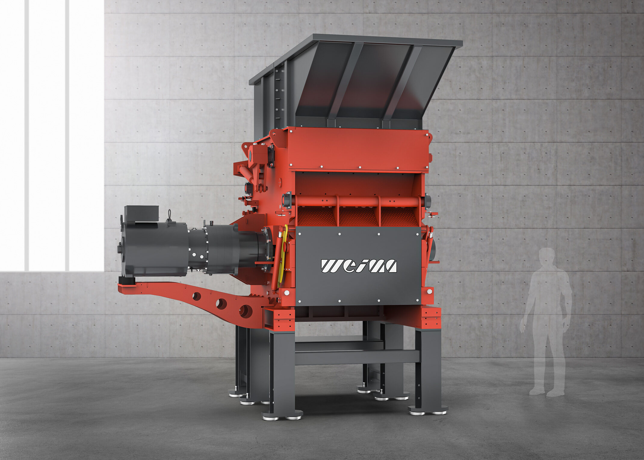 W8.15 PowerLine Shredder mit High-Torque Antrieb