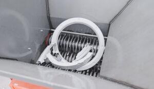 Waschmaschinenringe in einem Shredder