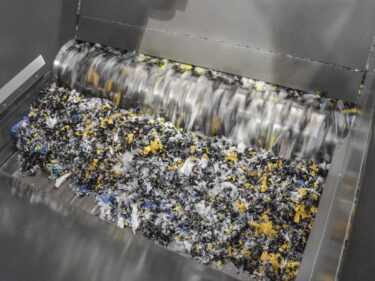 Rotor zerkleinert Kunststoff Folien Abfall