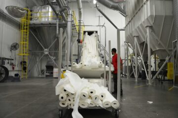 Produktionsabfälle aus der Allzwecktuch Produktion