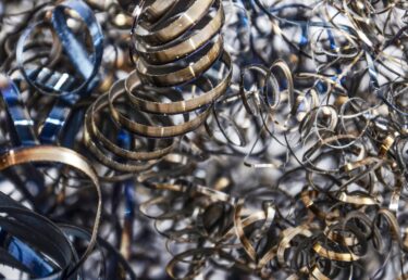 Metall Späne vor dem Recyclingprozess