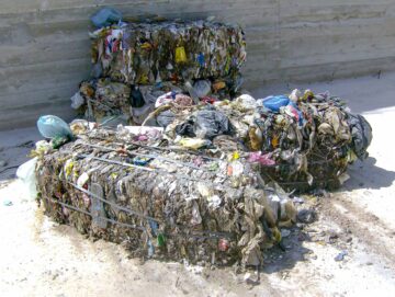 Bales of waste