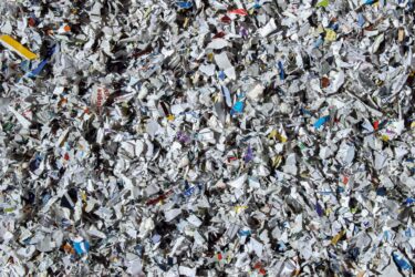 Shredded paper waste