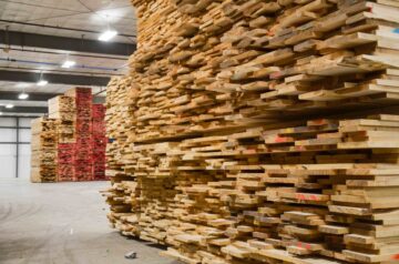 Waste wood from the carpentry workshop