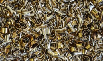 Bronzespäne vor der Brikettierung