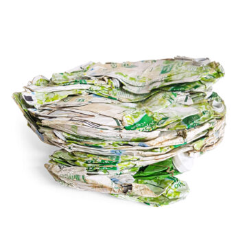 Entwässerte Biomilch Verpackung als Pressling