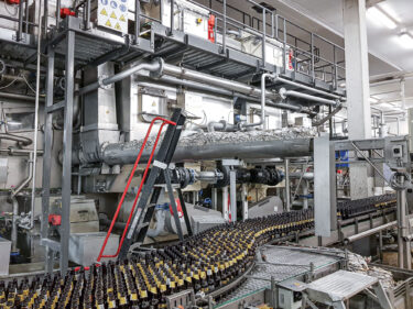 PUEHLER Etikettenpresse Austrag entwässerte Labels