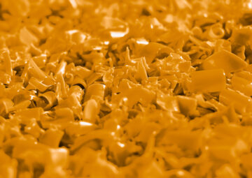 Shredded plastic waste from WEIMA shredder shredder