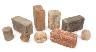 Biomass briquettes made of organic materials
