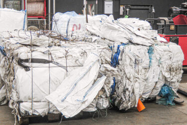 big loads of big bags ready for recycling